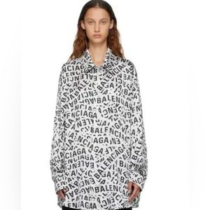 🔥BALENCIAGA ALL OVER LOGO
SILK BLOUSE🔥
